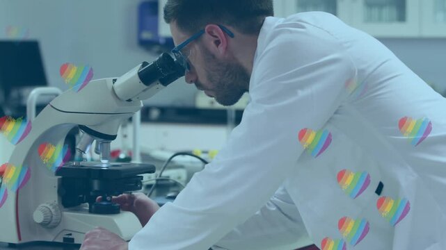 Animation of moving lines over surgeons in face masks