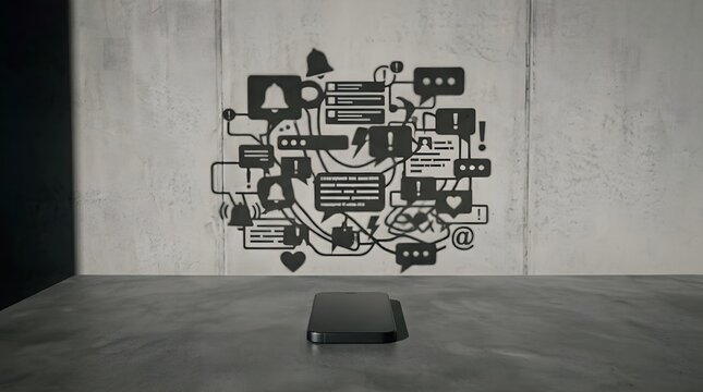 Digital Information Overload with Smartphone and Social Media Notifications.