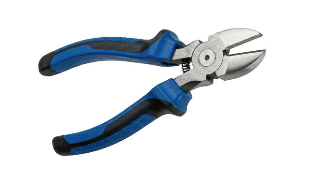 Wire cutter isolated on white background, electrical tool