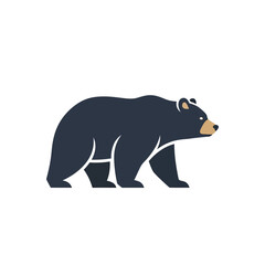 Fototapeta premium Bear Icon Icon Set Flat Design Modern Vector Illustration Isolated on White Background