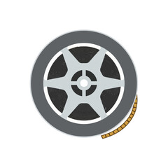 Obraz premium Film Reel Illustration Icon Set Flat Design Modern Vector Illustration Isolated on White Background