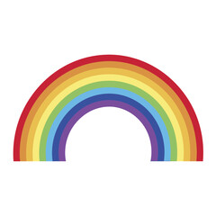 Fototapeta premium Rainbow Vector Icon Set Flat Design Modern Vector Illustration Isolated on White Background