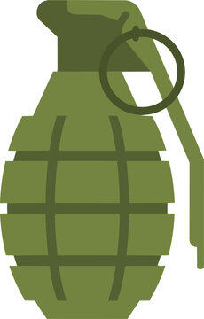 Green grenade with pin.