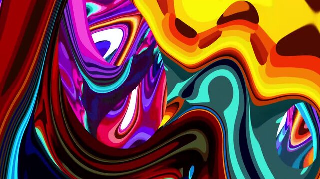 Vibrant abstract swirl pattern with bold colors and dynamic shapes
