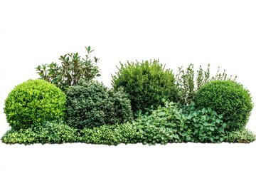 Fototapeta premium Bushes and shrubs horticulture arrangement vegetation.