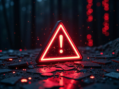 red warning sign
