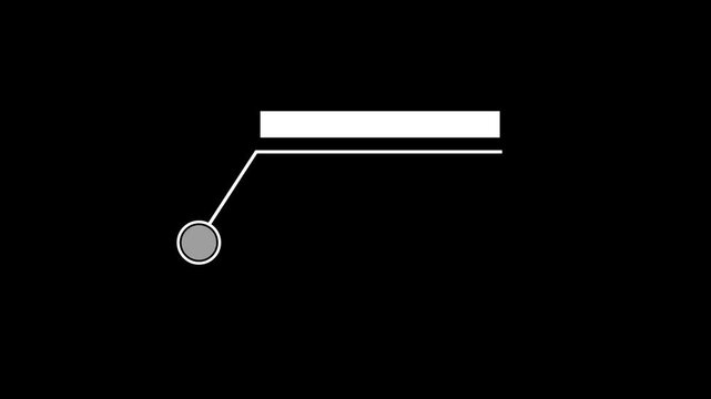 Clean white callout hud element animation with rectangle and circle design on black background for modern digital user interface display technology minimalist future futuristic overlay