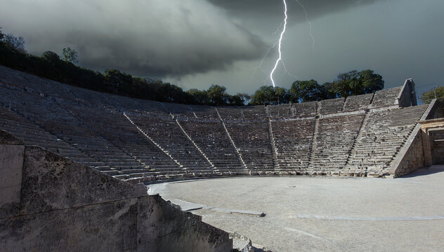 Theatre of Epidaurus, Peloponnese, Greece