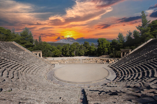 Theatre of Epidaurus, Peloponnese, Greece