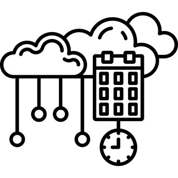 Cloud Scheduler Outline Icon