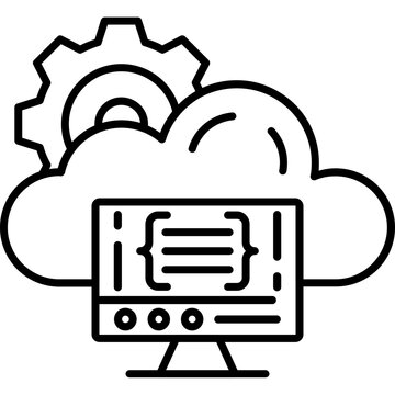 Serverless Computing Outline Icon