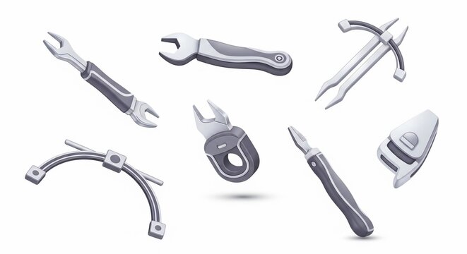 Collection of various metal tools.