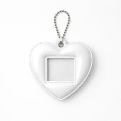 Fototapeta premium Heart-shaped keychain with frame.
