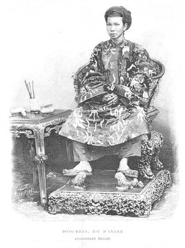 King Annam, Detailed engraving, old vintage illustration