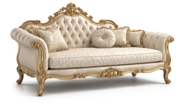 Elegant vintage ornate sofa design.