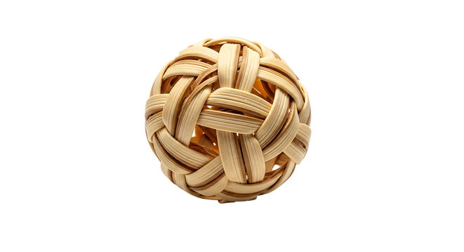 Woven Sepak Takraw Ball: A close-up view of a beautifully crafted sepak takraw ball, its intricate woven design showcased against a backdrop.