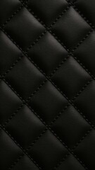 Fototapeta premium Elegant quilted black leather texture mobile wallpaper