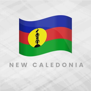 New Caledonia Waving Flag 3D Animation, Kanak Socialist National Liberation Front Symbol