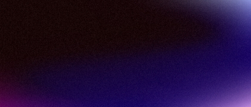 Dark purple blue grainy gradient background vector illustration. Abstract cosmic noise texture. Soft light blurry leak overlay. Moody cinematic atmosphere cover template Minimalist color gradation bg 