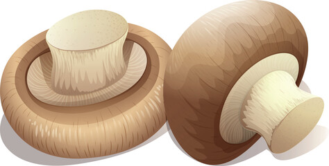 mushrooms on a white background © Jakir hasan