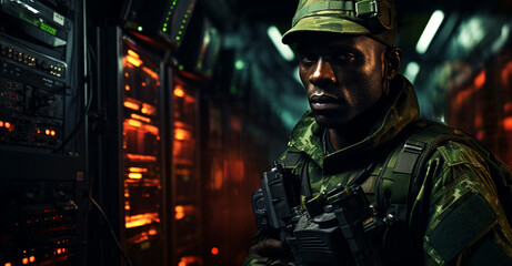 Obraz premium an army man in the style of dramatic portraits