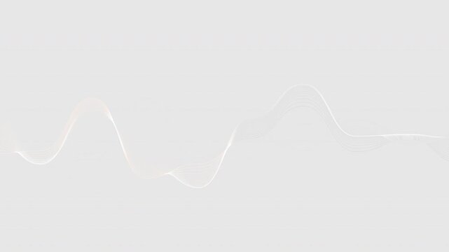 Abstract light lines create wavelike patterns on a gray background. Suitable for digital design projects, wallpapers, and website backgrounds.