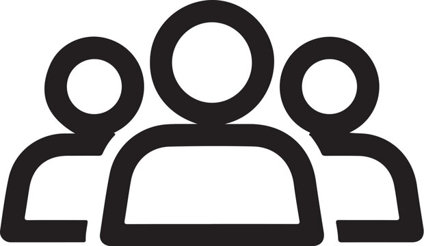 Team, group, people, icon, black, silhouette, vector graphics