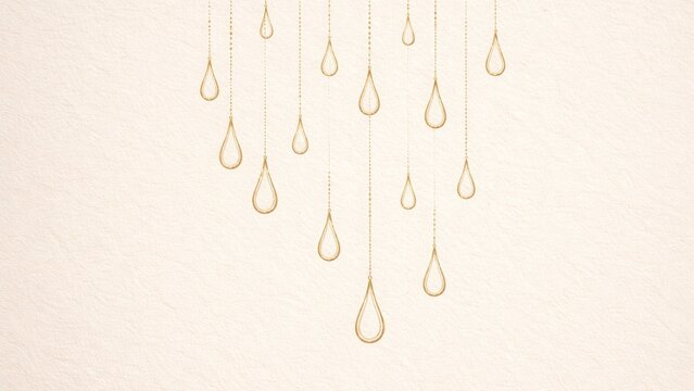 Elegant golden raindrop desktop wallpaper