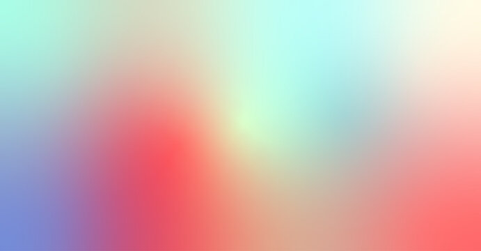 Abstract blurred background with a gradient of red, green and blue hues