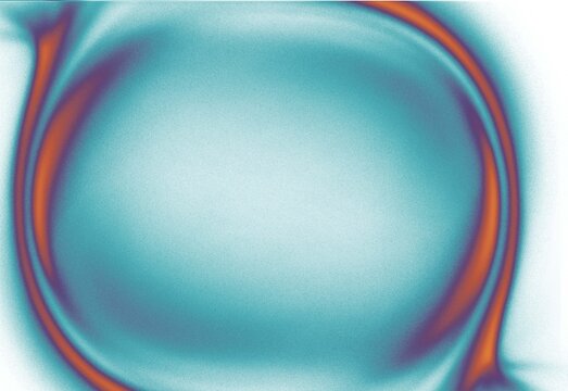 Abstract close-up of colorful circular rings and bokeh light trails on teal background