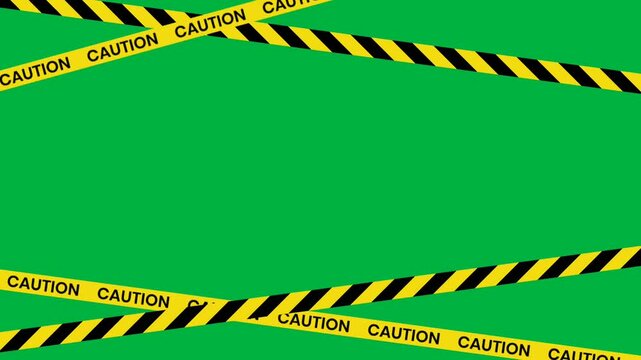 Caution warning tape, danger sign isolated