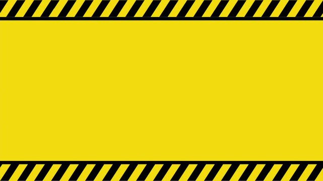 Warning striped animation on dark background