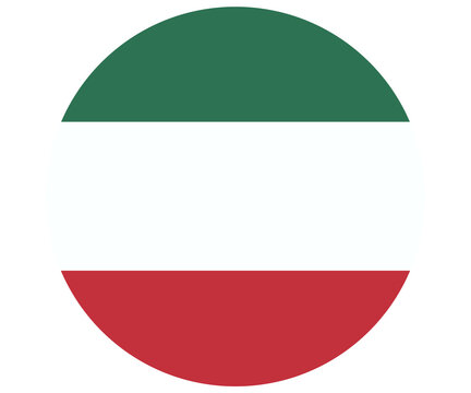 Flag of hungary in a circular shape with green, white, and red colors isolated on transparent background