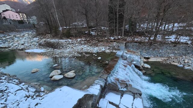 River in the mountains - Landscape in the mountains - Piedmont region, Italy
