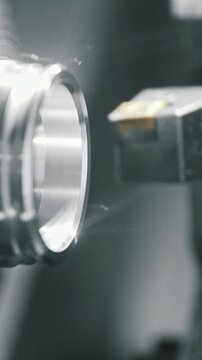 Manufacture of metal detail on the machine at the factory