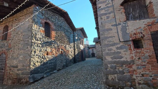 Street at Richetto in Candelo, fortified structure dating back to the late Middle Ages (13th&ndash;14th centuries).