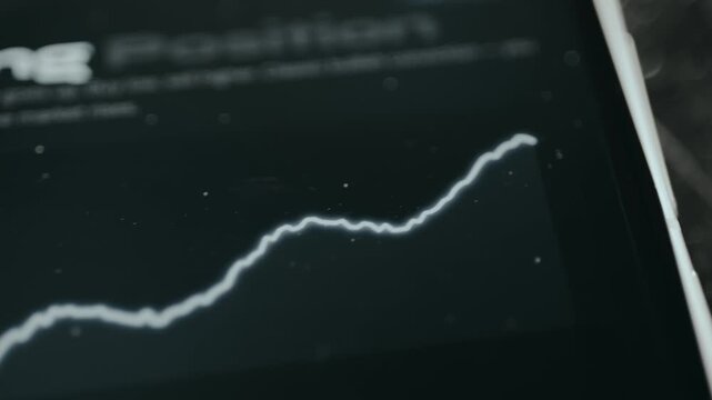 Graph with a rising line indicating growth