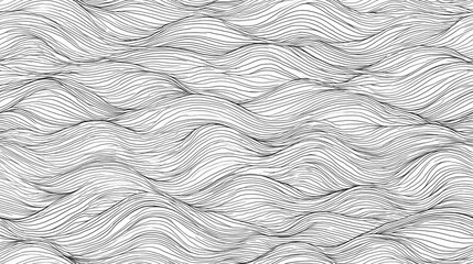 Obraz premium Seamless pattern of abstract waves creating line art. Seamless pattern of abstract waves with flowing lines creating a modern background