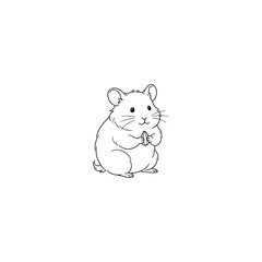 Fototapeta premium Cute hamster standing on hind legs.