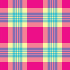 Obraz premium Mexico textile fabric texture, pastel check background tartan. Furry pattern vector plaid seamless in mint and red colors.