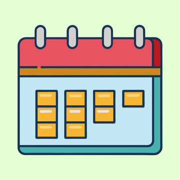 Simple calendar icon representing schedule and important dates to keep track