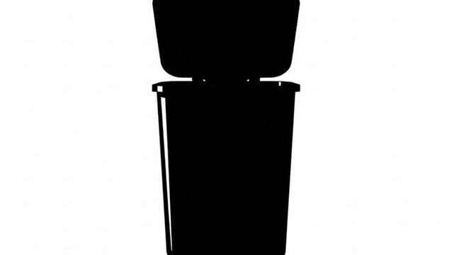silhouette of an automatic trash video