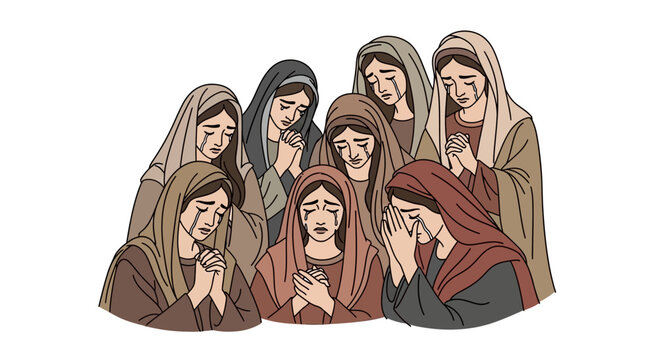 Group of women in prayer together.