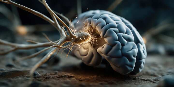 Highresolution image illustrating electrical activity and neural mapping in cortical structures