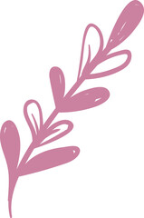 Fototapeta premium Pink Leaves Illustration