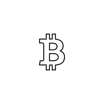 Bitcoin cryptocurrency logo symbol icon.