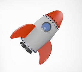 rocket in space © Gowravhraaj Studio 