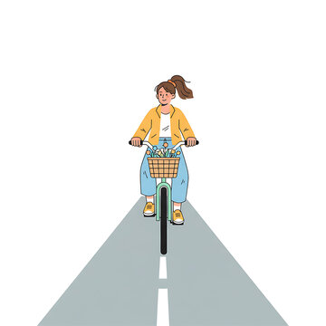 Ilustrasi vektor mode seni menampilkan bayangan hitam wanita model dengan gaun dan tas belanja saat berjalan di jalanan kota penuh cinta