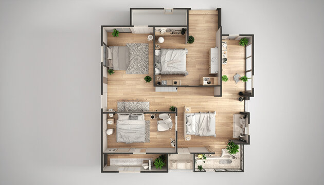 Modern house plan architectural design