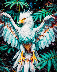 Fototapeta premium The World of Birds. Oil Painting.